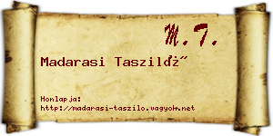 Madarasi Tasziló névjegykártya